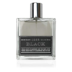 Tru Fragrance Beauty 1956 Collection Black bottle closeup for confident daily wear.