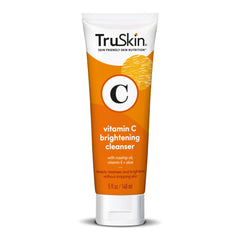 TruSkin Vitamin C Cleanser bottle on shelf for daily cleansing and radiance