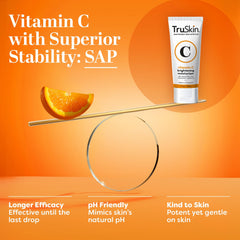 TruSkin Vitamin C Cream applied as a dime-sized amount on skin.
