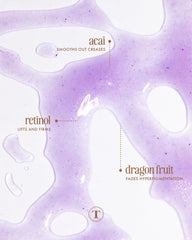 Truly Beauty Acai Your Boobies serum ingredients closeup highlights acai antioxidant power
