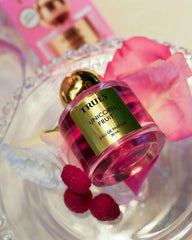 Truly Unicorn Fruit Parfum vanilla swirl close-up for warm, comforting scent.