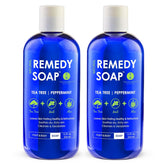 Truremedy Naturals Tea Tree Body Wash bottle pour delivers a refreshing cleanse after workouts.