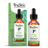 TruSkin Pro Collagen Serum bottle on vanity promoting hydration and barrier support