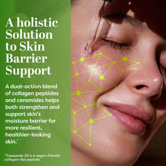 TruSkin Pro Collagen Serum on skin illustrating quick absorption and hydration