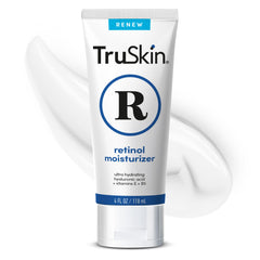 TruSkin Retinol Face Moisturizer bottle close-up highlighting creamy hydration