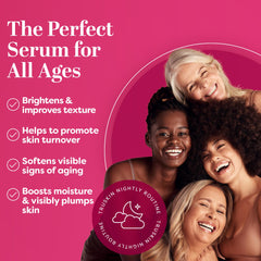 TruSkin Vitamin C Super Serum glass bottle showing aloe vera and hyaluronic acid for hydration.
