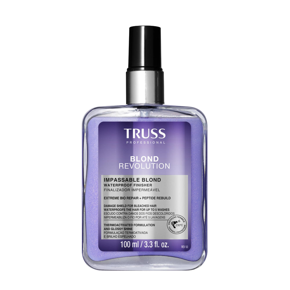 TRUSS Blond Revolution impassable waterproof spray bottle mist provides durable frizz protection