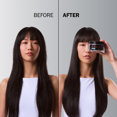 TRUSS Miracle Hair Mask damp hair application showing detangling-ready texture.