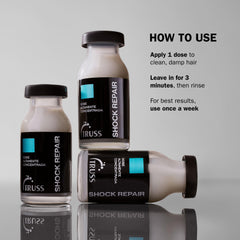 TRUSS Repairing Hair Serum bottle shows avocado oil and panthenol for softening and detangling.