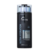 TRUSS Ultra Hydration Shampoo bottle and pour close up, emphasizing hydration