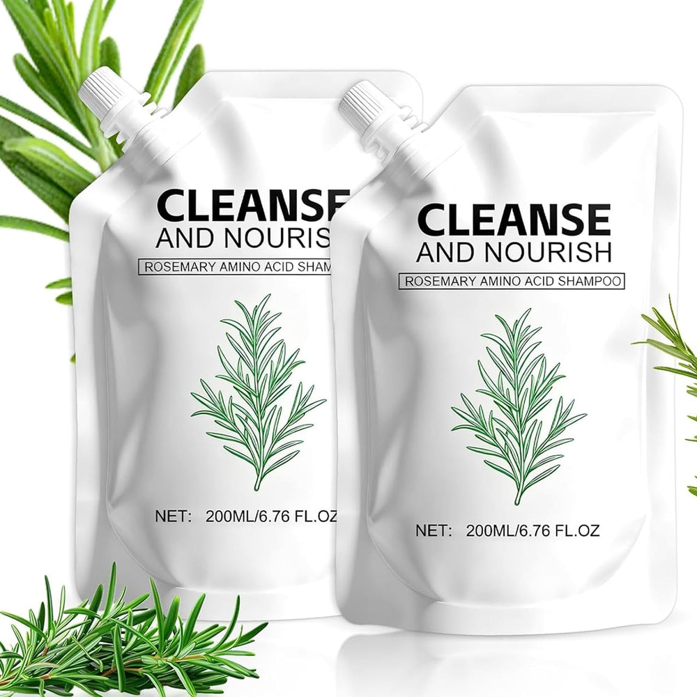 TRWLCFF Rosemary Amino Acid Shampoo bottle pour with refreshing aroma for a quick, uplifting cleanse.