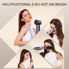 Trylater hot air brush heads 1.5 and 2.5 inches enhance volume.
