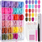 TsMADDTs 720pcs coffin nails in box for quick, mess-free nail styling at home