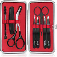 TsMADDTs Eyebrow Kit contents laid out for precise shaping and grooming