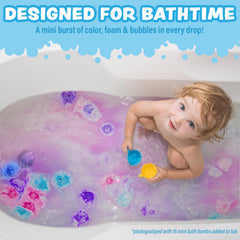 Tub Works Lil' Bursts Cosmic bath bombs foam and fizz for bubbly bath time