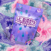 Tub Works Lil' Bursts Cosmic bath bombs set creates playful color bursts for bath art