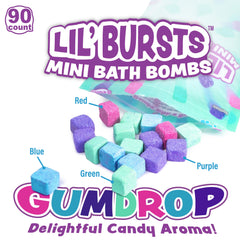 Tub Works Lil' Bursts minis dissolve quickly for foamy tub fun.