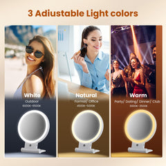 tubbede makeup mirror 360° base provides stable, hands-free grooming