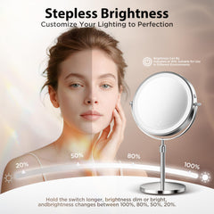 tubbede makeup mirror rechargeable battery enables cordless use
