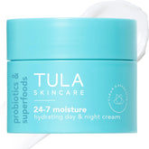 TULA 24-7 Moisture travel-size jar for on-the-go hydration and balance.