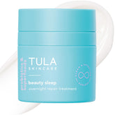 TULA Beauty Sleep overnight repair bottle shows rich anti-aging night care for lines