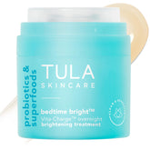 TULA Bedtime bottle pour shows silky whipped oil for overnight hydration.
