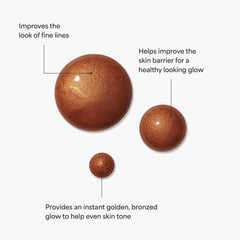 TULA Bronze Boost Glow Drops bottle highlight showing skin-friendly ingredients for luminous tone