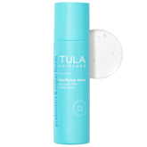 TULA Clarifying Tonic bottle closeup showing pore-toning refresh.