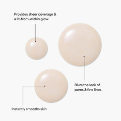 TULA First Light primer texture swirl illustrates creamy consistency for even coverage