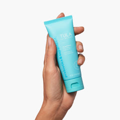 TULA So Polished jar display invites weekly spa-like exfoliation for softer complexion