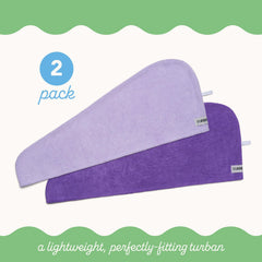 Turbie Twist travel-pack hair wrap shown for easy packing on trips.