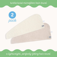 Turbie Twist hair turban quick-dry wrap suitable for all hair types