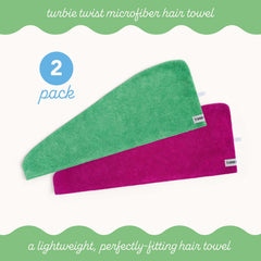 Turbie Twist hair turban wrap close-up highlights secure twist loop system.