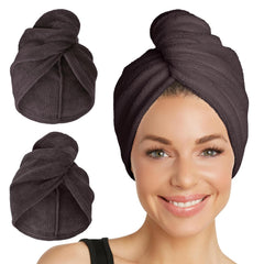 Turbie Twist two-pack microfiber towel wrap for quick hair drying on the go
