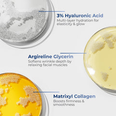 Turmskin Hyaluronic Serum Ampoules close-up on skin with dewy glow.