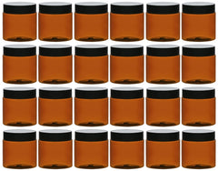 TUZAZO 2 oz amber container with lid, ideal for travel cosmetics storage.