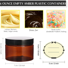 TUZAZO amber 4oz jar in handbag-size compact storage
