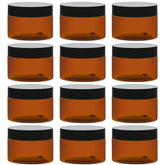 TUZAZO amber 4oz jar with leak-proof lids for travel cosmetics