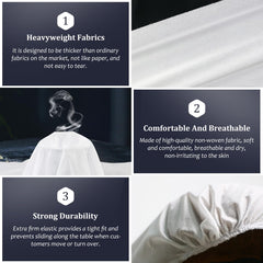 Tvvcalk breathable non-woven fabric enhances comfort and quick disposal after sessions.