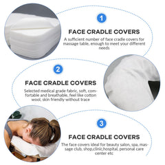 Tvvcalk medical-grade face cradle cover fiber provides hygienic barrier between client and upholstery.