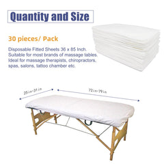 Tvvcalk 30pcs pack of disposable sheets for quick spa setup.