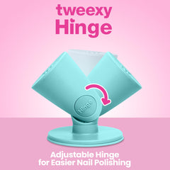 Tweexy Hinge IntelliStick technology keeps bottles firmly in place during precise painting.