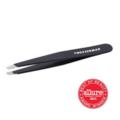 Tweezerman G.E.A.R. Slant Tweezer Midnight stainless-steel finish for durability