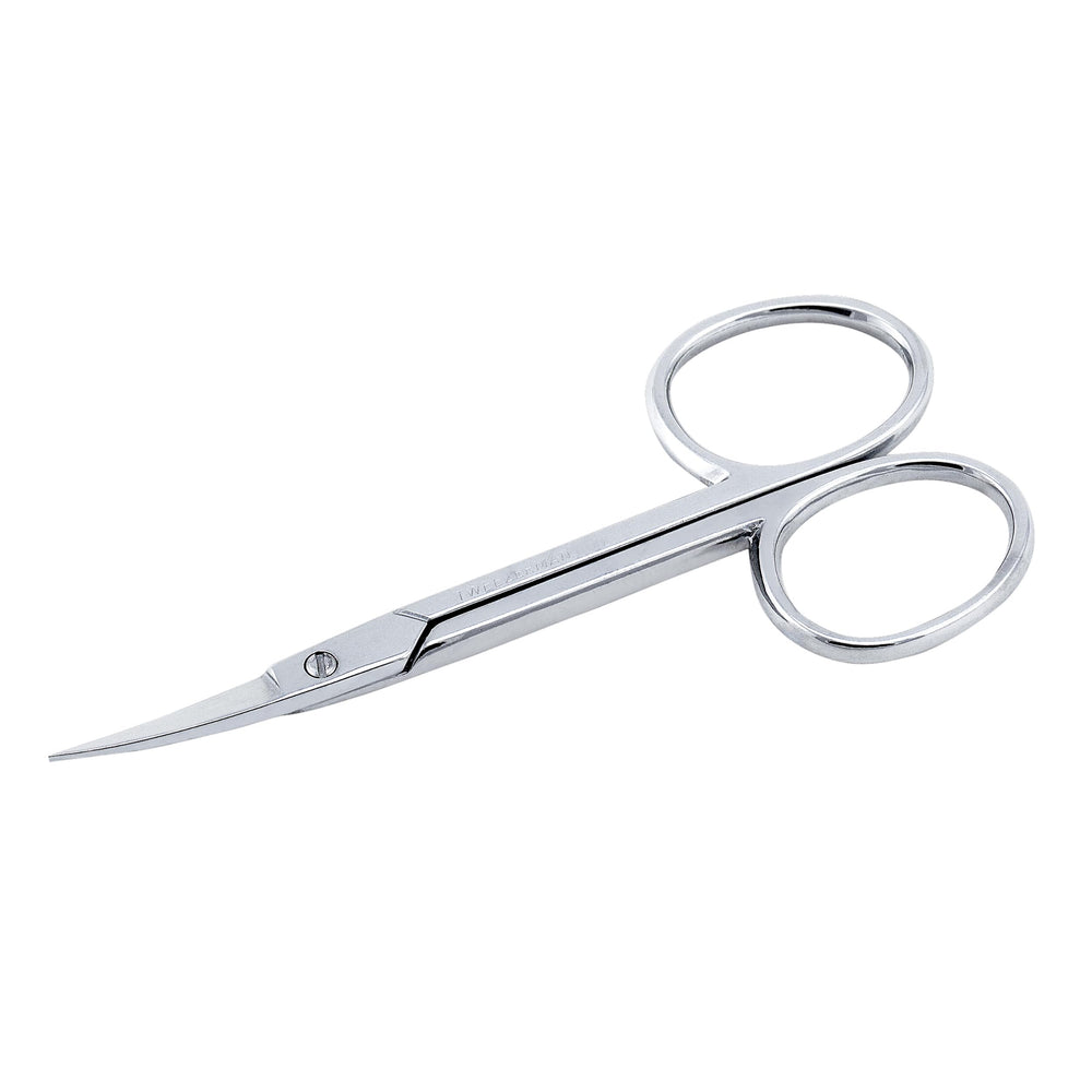 Tweezerman long lasting sharp cuticle scissors nickel-plated product shot highlights precise blades.
