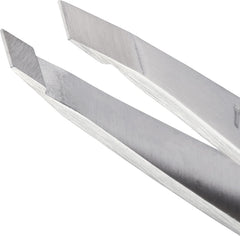 Tweezerman Mini Slant Tweezer stainless steel construction for durable brow shaping.