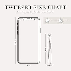 Tweezerman tweezer tip detail shows finely tapered aligned tips for root-hair capture.