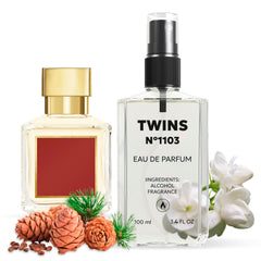 TWINS Impression of Bac. Rou. 540 bottle front view ideal for everyday wear.