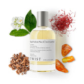 Twist Red Velvet No. 4 bottle shows unisex amber floral fragrance for all-day wear