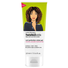 Twisted Sista Curl Perfection Creme Gel Coconut Avocado bottle for frizz-free, defined curls