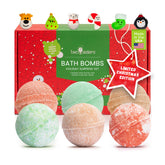 Two Sisters Christmas Bath Bombs pack front showcasing festive colors and gift-ready packaging.